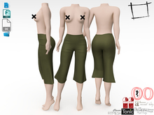 Dae Obj FBX Short Capri Knee Pants - Style2 Slink, Belleza, Maitreya
