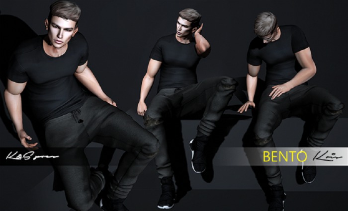 <K&S> Kris. Bento poses