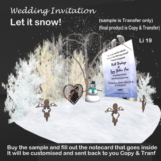 Wedding Invitation - Let it snow!