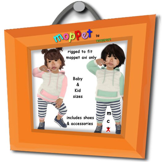 Moppet Lime/Pink Hoodie with Striped Sweats  Set