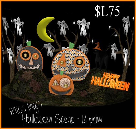 Miss Ing's Halloween Scene Boxed