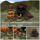 SR.store mesh halloween Pumpkin clown