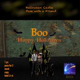 Halloween Castle Pose with a friend-crate