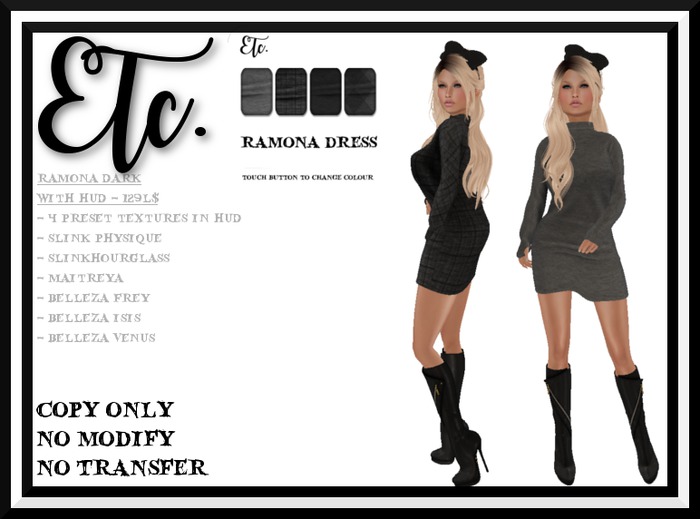 Second Life Marketplace Etc. Ramona Dark