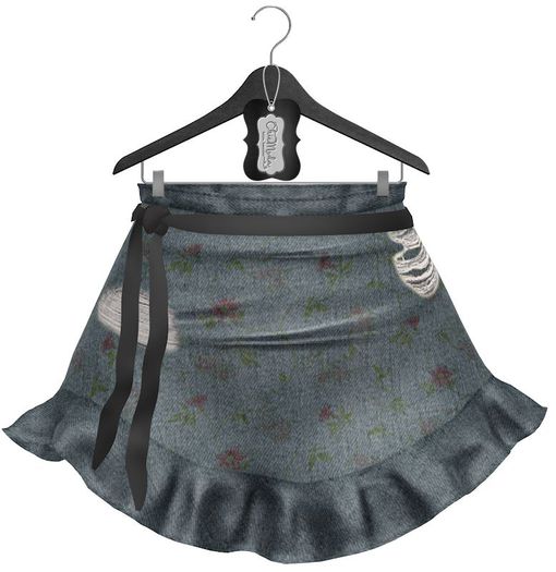 ChicModa // Emma Denim Skirt // Floral Washed (Add Me)