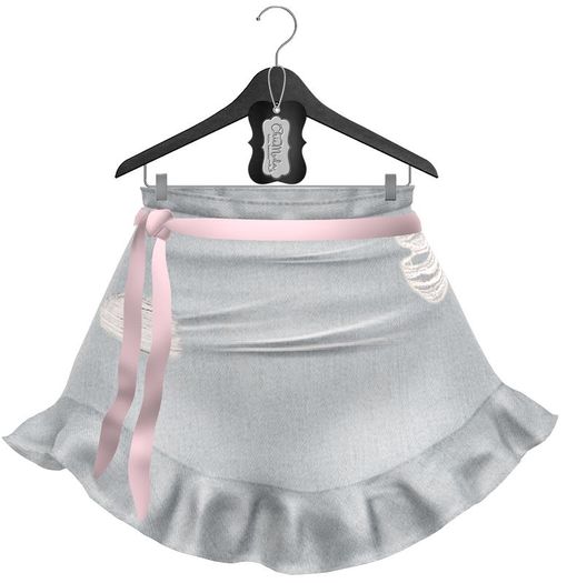 ChicModa // Emma Denim Skirt // White Washed (Add Me)