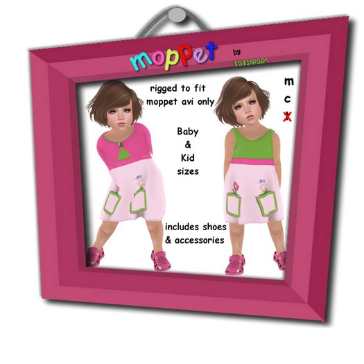 Moppet Simple Pocket Flower Dress Set
