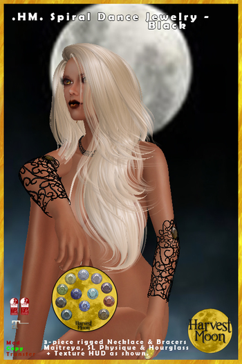.HM. Spiral Dance Jewelry Set - Black[Add and Click]