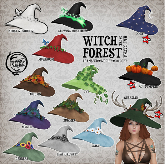 Schadenfreude Daisy Witch of the Forest Hat