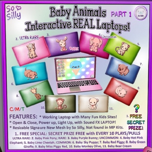 So Silly Animal Laptop PART 1 - Baby Bunny Purple RARE