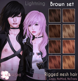 [^.^Ayashi^.^] Lightning hair-Brown set