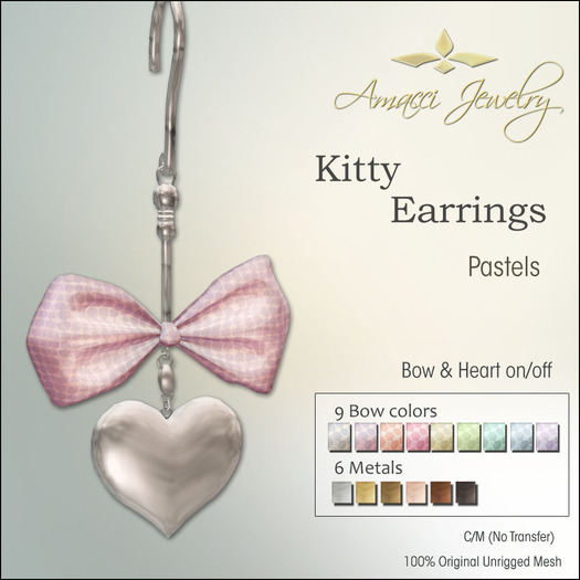 Amacci - Kitty Earrings (Pastels)