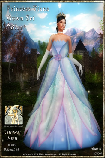 !!!SMD!!! Princess Tiana Gown Set-Blue