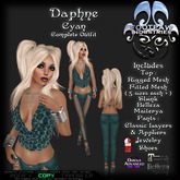 [FPI] Daphne Cyan - Female Outfit = Mesh Top, Layers & Omega Applier pants, Shoes, Jewelry