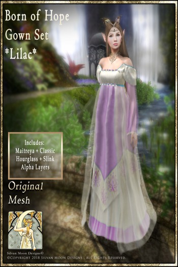 !!!SMD!!! Born of Hope Gown Set-LILAC
