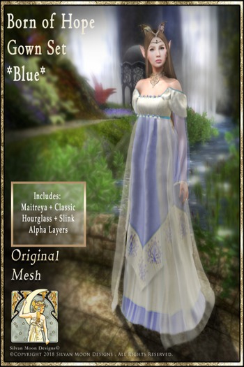 !!!SMD!!! Born of Hope Gown Set-BLUE
