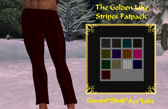 *TGL* Mens Pant ~ Stripes Fatpack