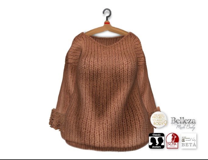 {amiable}Mesh Fur Sleeve Knit Top07
