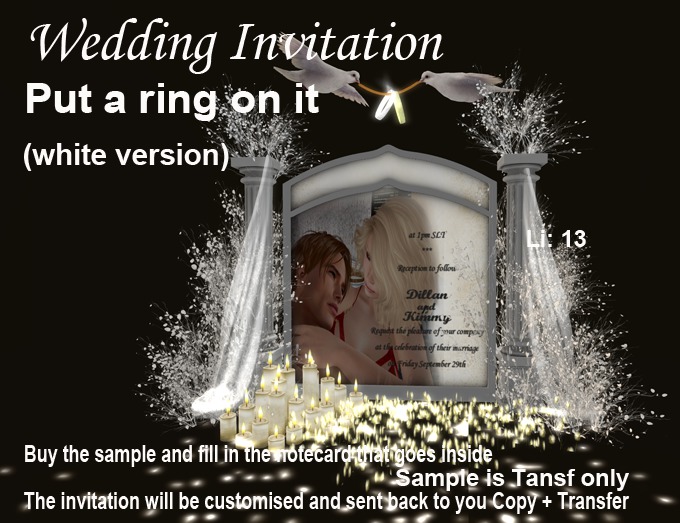 Wedding Invitation - Put a ring on it. (White version)