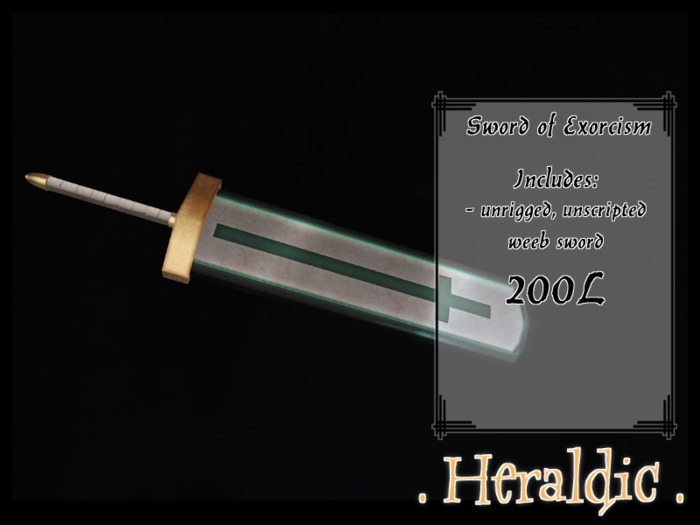 . heraldic . sword of exorcism