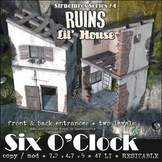 !six o'clock! Lil House Ruins BOXED