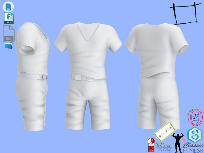 Dae, Obj, FBX And Texture For Men's Beach Outfit Signature Gianni, Gamit, Adin, Jack, Slink