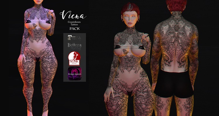 Viena :: Countdown Full Body Tattoo Pack