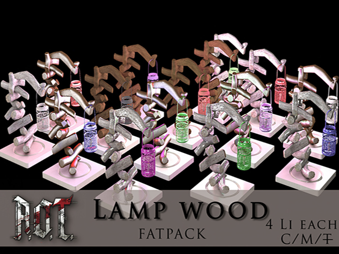 R.O.T. - lamp wood dark red box