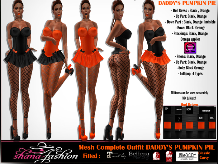 Mesh Complete Outfit DADDY'S PUMPKIN PIE Demo