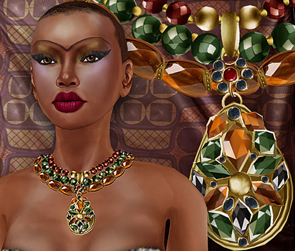 p.c; Harvest Beads Necklace