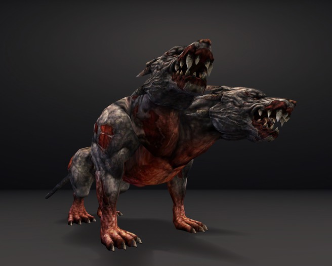 ::ZuE:: Zombie Cerberus Dogs - mesh figure