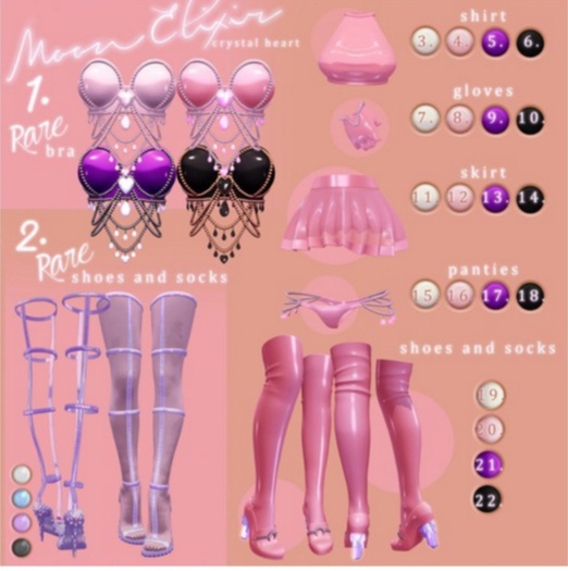 Moon Elixir - Crystal Heart - RARE 2 - Maitreya - Crystal Heels