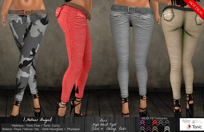 {Hellens} High Waist Tight Jeans & Skinny Pants Bess Maitreya Tonic Hourglass Physique Isis Venus Freya 001