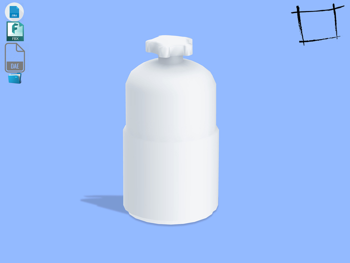 Dae Obj FBX Builder's Kit Water Bottle Flask