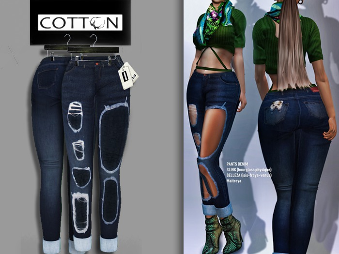 :C:Cotton : Jade pants  (simple blue)