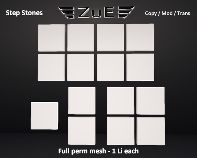 ::ZuE:: Bevelled Step Stones - Full Perm