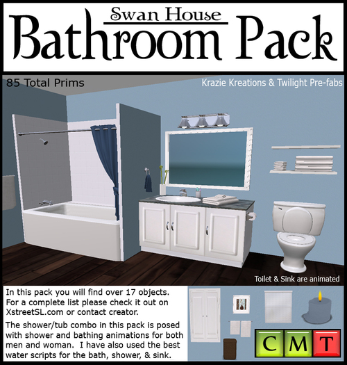 Twiligt Pre-Fabs - Swan House Bathroom Pack  **Half-Off Sale**