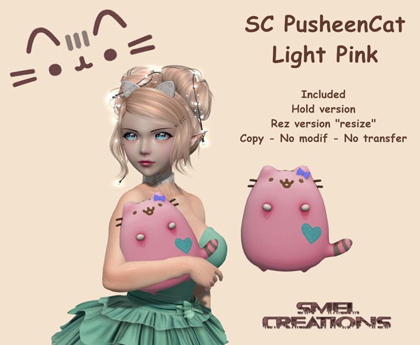 =^.^=  SC PusheenCat - Light pink