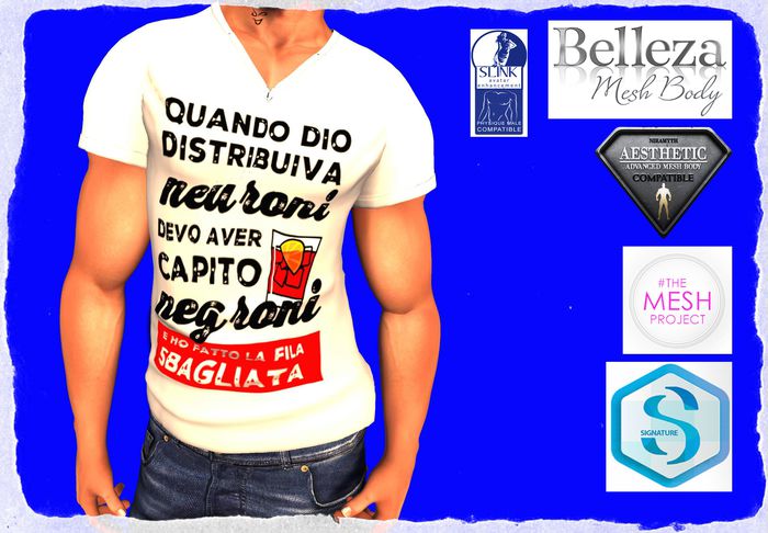 The Man V Necked Shirt NEGRONI