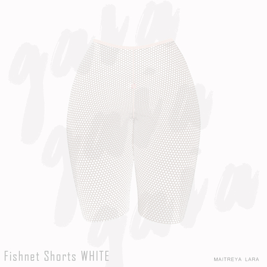 Gaia - Fishnet Shorts WHITE