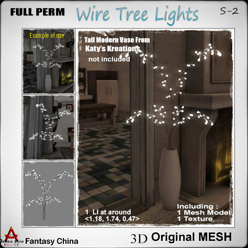 Full Perm Wire Tree Lights s-2 