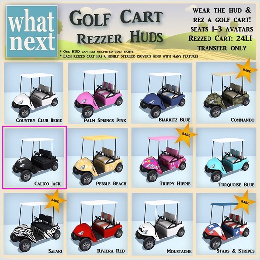 {what next} Golf Cart- Stars & Stripes (boxed) RARE