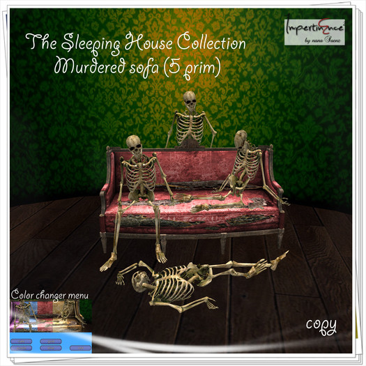 The Sleeping House Collection - Murdered sofa (5 prim)