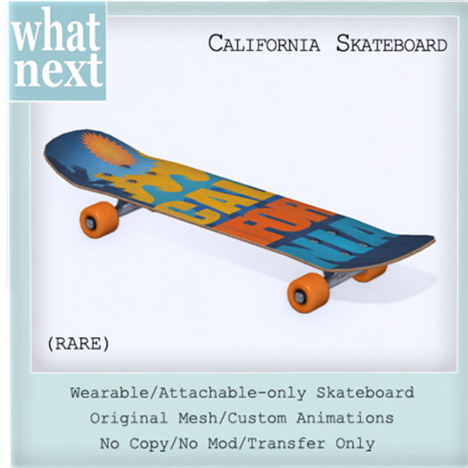 {what next} California Skateboard (boxed) RARE