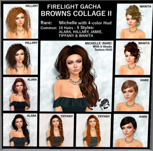 Firelight Browns Collage II - Jamie DkBrown Common
