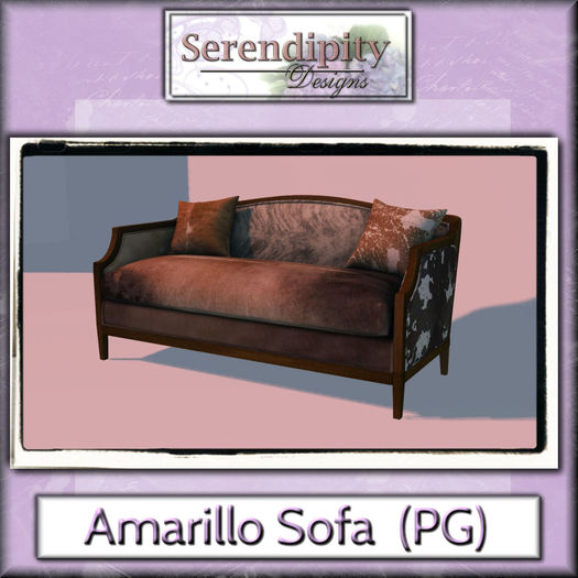 Second Life Marketplace Serendipity Designs Amarillo Sofa (PG)