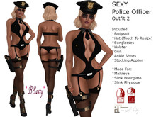 *BSASSY* SEXY POLICE OFFICER 2 BLACK