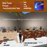 Thankful Banquet tables feast food giver-crate