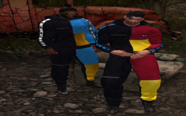 AL~BLACK,RED & YELLOW SWEATSUIT