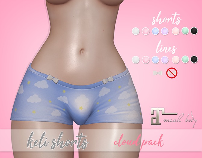 Pixel Geek - Keli Shorts * Cloud Pack